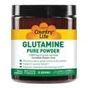 Country Life Glutamin Pure Powder - 5000mg L- Glutamin - Muscle Tissue, Gut Health, immunforsvar - Gluten- Free Certified - Ideel Pre / Post Workout Aminosyre supplement, 55 Servering, 9.7oz