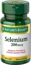 Nature 's Bounty Selenium 200 mcg Natural High Selenium Yeast, 100 tabletter (Pack of 3)