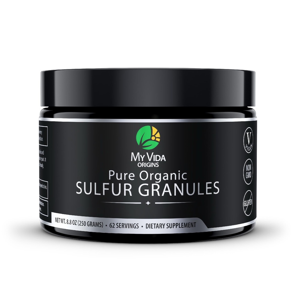 Min Vida Origins Pure Organic Svovl Budd124; 99% Pure MSM Granules understøtter hud, hår, & Joint Budd124; Non- GMO, Vegan, Gluten Free (62 Servere) 2 Måneder Supply