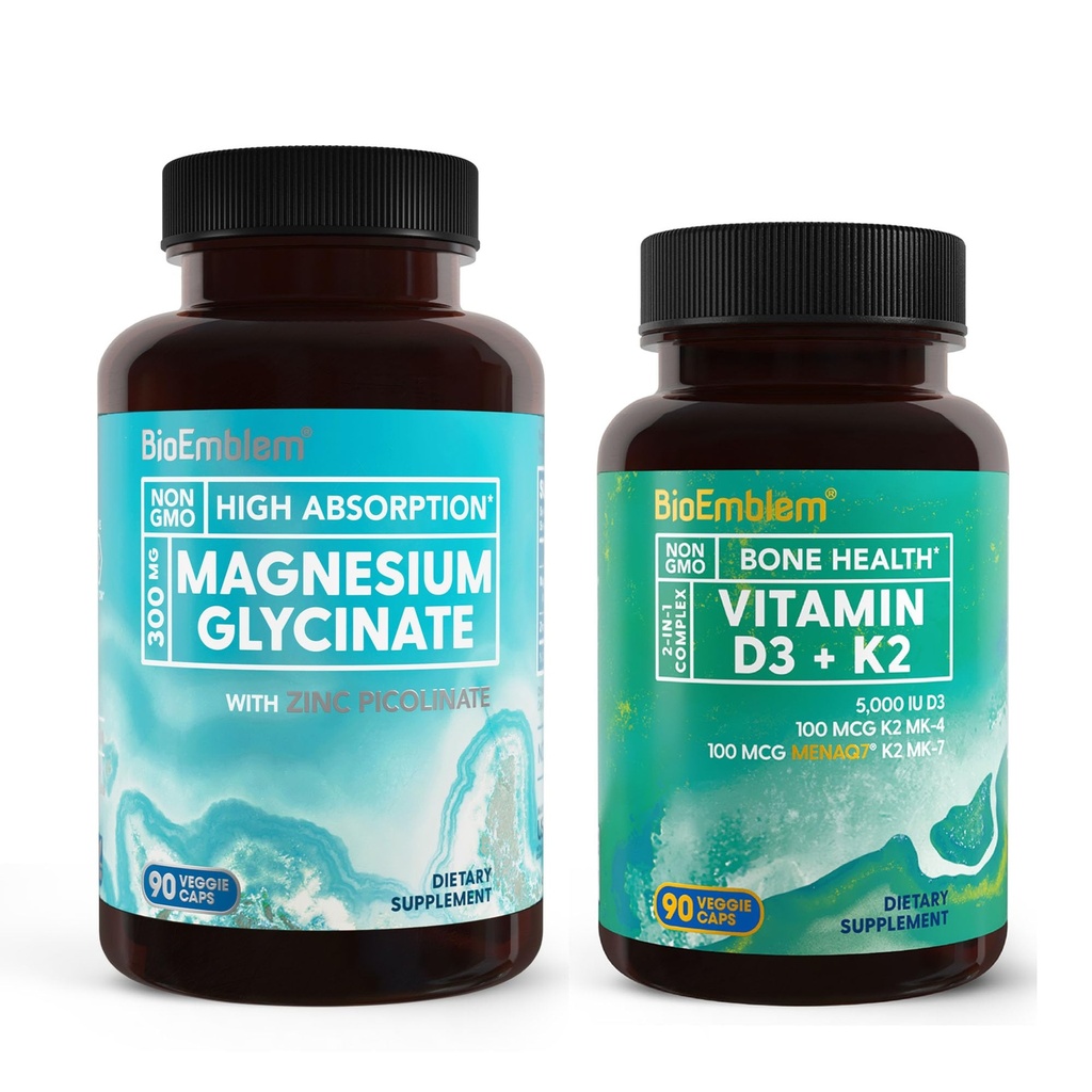 Bioemblem Magnesium Glycinat med zink og vitamin D3 K2