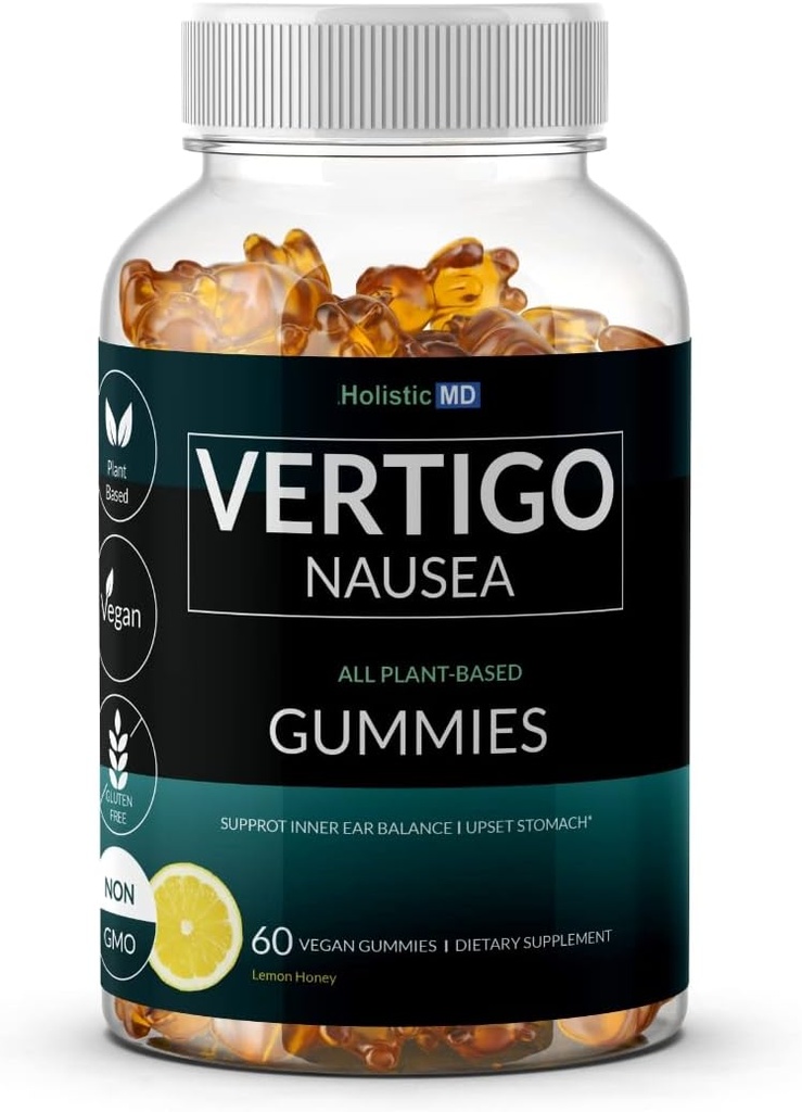 Vertigo relief produkter klinisk undersøgt Kudzu Gingko Astragalus Ginger Black Cohosh & Peony blomst Buddy 124; Kvalme Vertigo Svimmelhed Relief 124; Buddy 124; Plant- baseret formel Non GMO-124; Lemon smag 60 Gummier