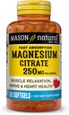 Mason Natural Magnesium Citrate 250 mg, Fast Absorption Softels, 30 dages forsyning