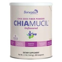 Chiamucil Prebiotic Chia Fiber Supplement Powder - For Appetite Control & fordøjelsesmæssig sundhed - Chia Fiber & Chicory Root (Inulin) - Gluten & Sugar Free, Vegan, Non- GMO, Unflavored - 100 portioner