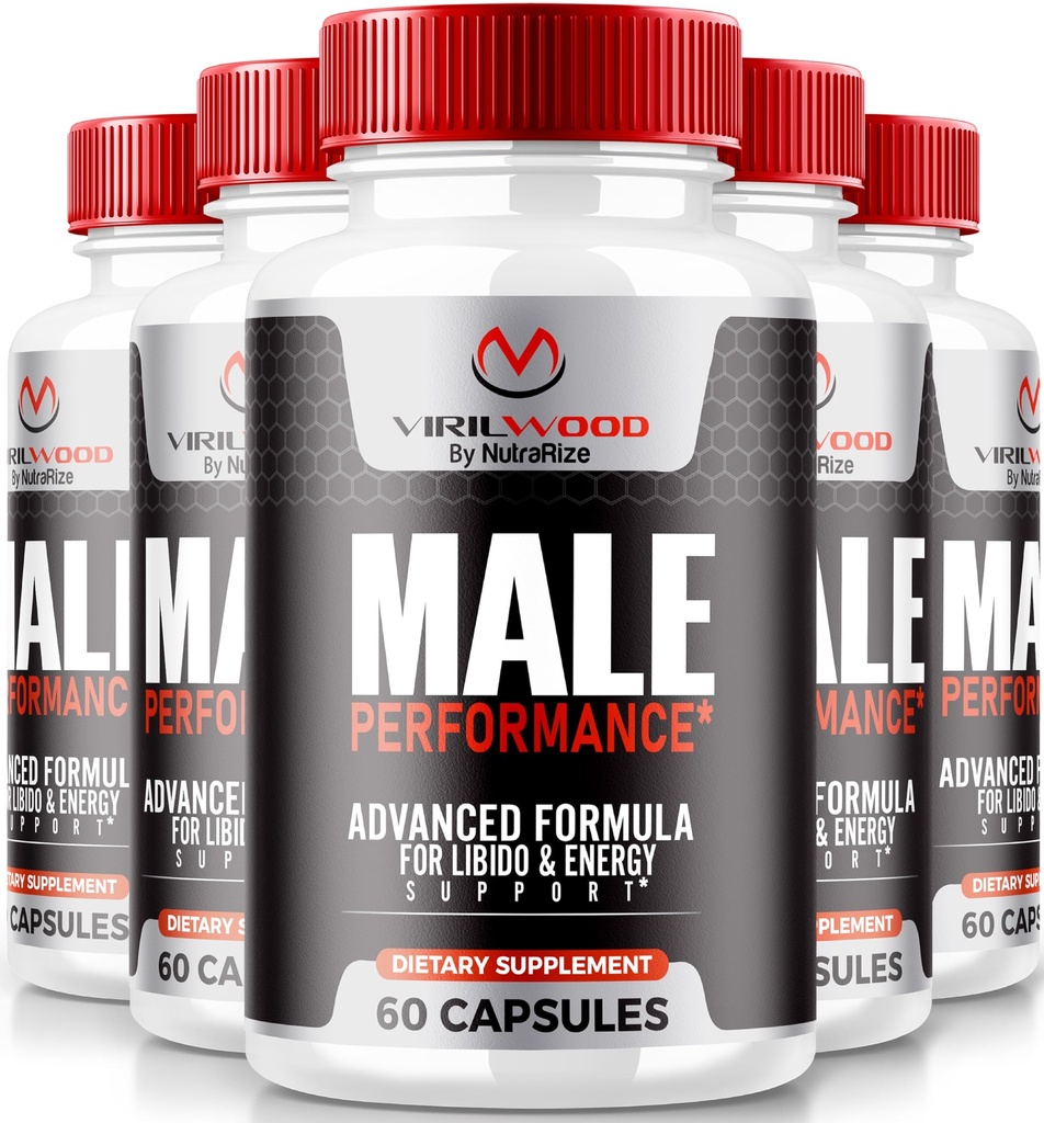 (5 Pack) Virilwood Capsules For Men, Official Viril Wood Pills 1200 mg, All Natural Male Formula to Support Long-Lasting Performance and Overall Health, Premium Multivitamins Review (300 Capsules)