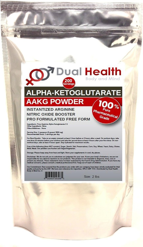 Pure AAKG (2 LB) L- arginin Alpha- ketoglutarat Pulver Bulk Kosttilskud