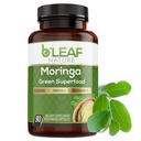 B 'LEAF NATUR Organic Moringa Kapsler 1000mg, 90 Count - Moringa Kapsler med Organic Olefeira pulver til immunforsvar, energi & balance - Vegan, non-GMO kosttilskud til daglig wellness