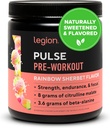 LEGION Pulse Pre Workout - Alle naturlige nitrogenoxid Preworkout Drink til Boost Energy, Kreatin Free, naturligt sødet, Beta Alanine, Citrulline, Alpha GPC (Rainbow Sherbet)