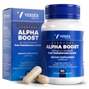 Alpha Boost - Natural Free Testosteron Support, Energy, Stamina, Endurance & Vitality for Mænd & Kvinder, Multivitamin til sund aldring & ydeevne & udnytter VESIsorb ® (60 Ct)