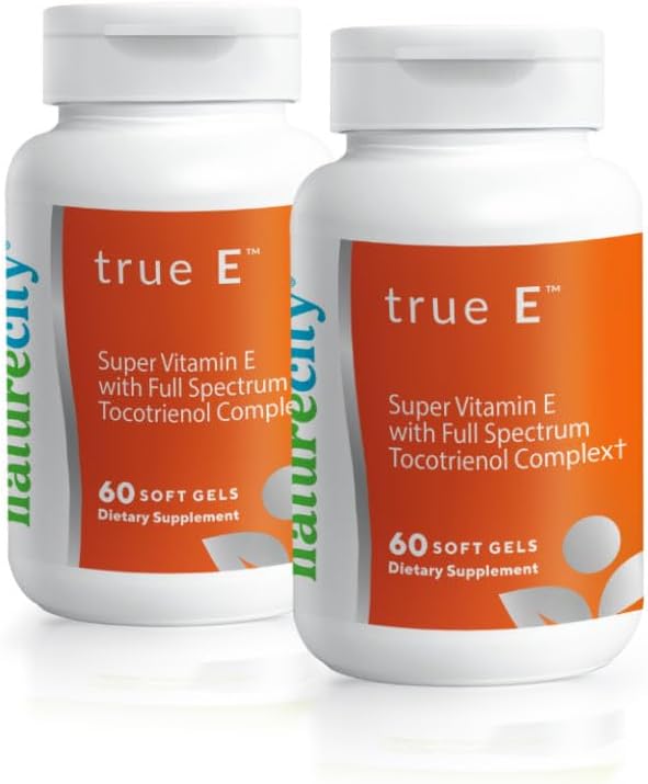 NatureCity True- E Full Spectrum Tocotrienols Vitamin E & Natural Alpha Tocopherol Supplement- 124; Sustainable Tocotrienols from Evnol Suprabio Bløde gelé
