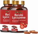 Lycopene kapsler, Natural Lycopene 200mg med Organic Reishi Mushroom 200mg tillæg til prostata sundhed og immunforsvar - Glutenfri, Non- GMO, 60 kapsler (2 Pack)