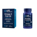 Life Extension Omega-3 Fish Oil Gummy Bites and N- Acetyl- L- Cysteine Immuno Respiratory Support