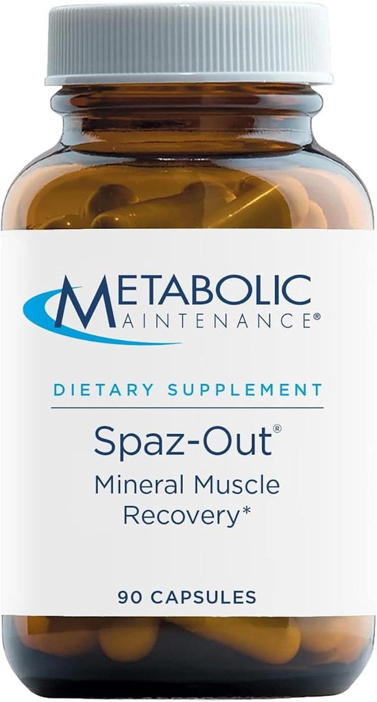 Metabolic Maintenance Spaz-Out - Electrolyte Mineral Complex for Workout, Preworkout + Muscle Recovery Supplement - Magnesium, Potassium, Zinc, Boron + Chromium (90 Capsules)
