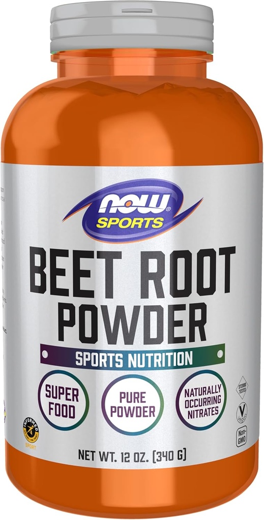 NOW Foods Sports Nutrition, Beet Root Powder, Super Food With Naturally Occurring Nitrates, 12-Ounce