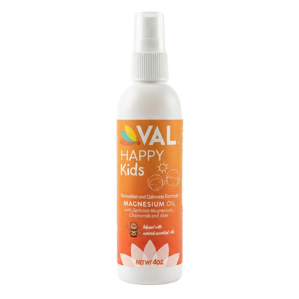 VAL Kids Magnesium Oil Spray - Natural Bedtime Call & Mood Support Shut 124; Zechstein Magnesium, Kamille & Aloe Shut 124; Ingen Itch Shut 124; Fast- Absorbing Shut 124; Made in USA