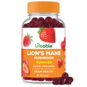 Lifeable Lions Mane Gummies for Adults | Great Tasting Lions Mane Mushroom Extract | Vegan, Kosher, Non-GMO Mushroom Gummies | Brain Support Supplement | 60 Count
