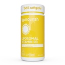 UpNourish Liposomal Vitamin D3 5000 IE Softgels - 1 års forsyning med 124; Organic Coconut Oil Infured Vitamin D Kosttilskud - Support Bone, Dental, Heart, Mood & immun Health - Non GMO Gluten Free - 365 ct
