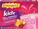 Emergen- C Kidz 250 mg Kids Vitamin C pulver, koffein fri, immunstøtte drik mix, frugt punch flavor - 30 greve / 1 måned levering