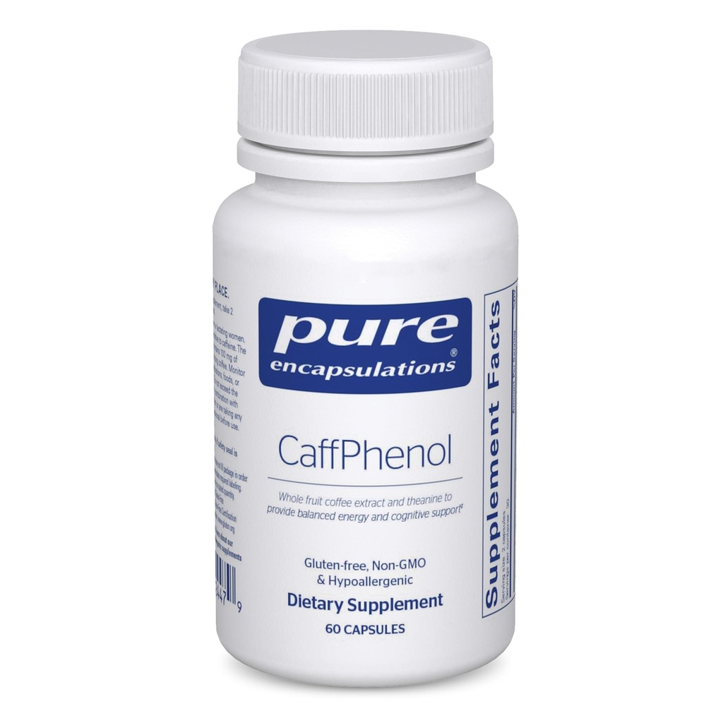 Ren indkapsling CaffPhenol Budd124; Hel frugt Coffeeberry Extract og Theanin til at give Balanced Energy og Kognitiv Support Budd124; 60 Kapsler