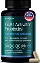 GLP-1 Aktivator Probiotisk supplement til vægttab, Gut Sundhed, Energi & Metabolisme Support - Akermansia, Berberine, Gymnema, Resveratrol, EGCG & Hums - Appetite Control for Women & Men - 90Capsules