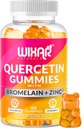Quercetin Gummies - Quercetin 500mg with Bromelain, Zinc, Vitamin C&D3 - Quercetin Gummy Supplements for Immune Support and Allergy - Immunity Booster Vitamins Supplement – 60 Chewable