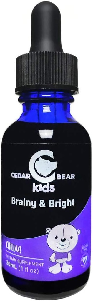 Cedar Bear Brainy & Bright for Kids - understøtter rolig og mental fokus 1 FL Oz