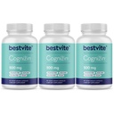 BESTVITE Cognizin Citicolin 500mg (180 vegetariske kapsler) (60x3) - Klinisk undersøgt Premium Cholin Nootrop - Ingen Stearates - Vegan - Gluten Free - Brain Supplements for Memory and Focus