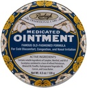 Rawleigh Medicated Salve: 4,5 oz Blå Tin, Voksne & Børn: Topical Chest Rub for Cold, Nasal Congestion, Minor Aches and Pain, with Camphor, Menthol & Eucalyptus, Non-Greasy Formel - Pack of 1
