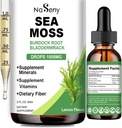 Sea Moss Liquid Drops - High Absorption Irish 1000 mg Sea Moss Tincture Supplement Rich in Vitamin & Mineral for immunfordøjelse & Energi- Lemon Flavor