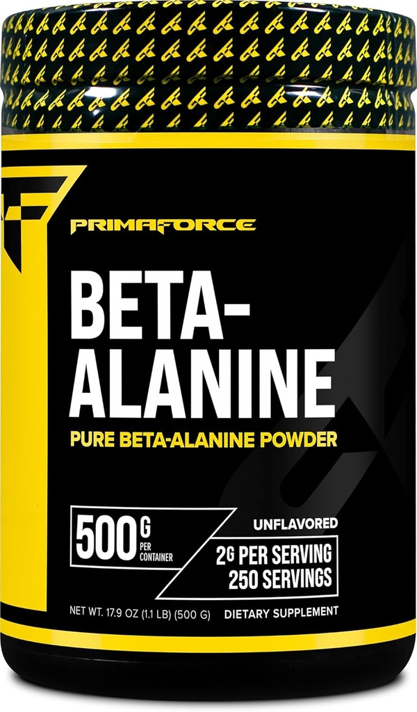 Primaforce Beta Alanine Powder 500 Bedste (1.1lbs) Unflavored - Pre Workout og Post Workout Supplement