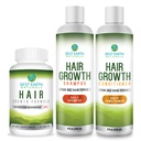 Bedste Jord Naturals Hårvækst Starter Sæt med hårvækst Vitaminer, Shampoo og Conditioner