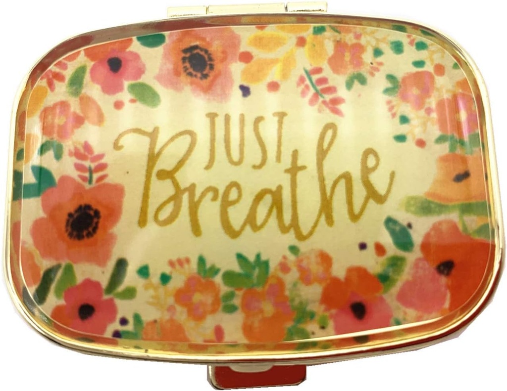 AmyZone Metal Pill Organizer Travel Friendly Portable Compact Pill Box Pill Sag til at holde Vitaminer / Tylenol / Fish Oil / Kosttilskud / Meds / Tablet til Purse / Pocket Bare Træk vejret)