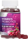 Probiotika til kvinder Gummy med tranebær - 6 Premium Strops til PH Balance - Kvinder Probiotika til fordøjelsessygdomme, Vaginal & immunforsvar, Kvinder Probiotiske Feminine Health Gummy - 60 Gummies