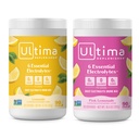 Ultima Replenisher Electrolyte Powder Drink Bundle - Sugar Free - Lemonade og Pink Lemonade, 90 Servings-Hydration Powder - 6 Key Electrolytes and Trace Minerals - Keto Friendly, Non- GMO