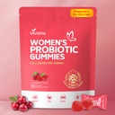 VivoNu Probiotika til kvinder, Kvinder Probiotiske Gummies, 500 Millioner CFU 'er, Fiber Buddy 124; Feminine Balance Gummies for Sund Lugt, fordøjelsesstøtte og Gut Sundhed + C-vitamin til immunforsvar - 60 Gummies