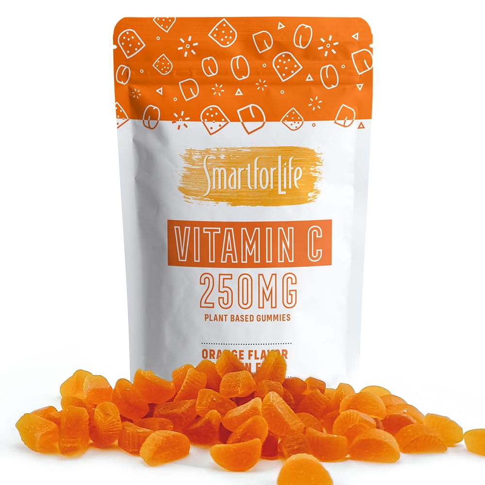 Smart for Life Vitamin C Gummies - Plantbaseret Vegansk C Gummies Natural Orange Flavor - immunstøtte Gummies for voksne og børn - ikke-GMO - Kosttilskud - 60 Tæl