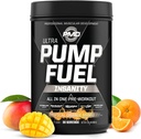 PMD Sports Pump Fuel Ultra Insanity - Premium Pre Workout Powder & Muscle Pump, Greater Focus, Endurance & Recovery, Premium Creatin, Arginin & Beta Alanine, Tropical Orange Mango (30 Servere)