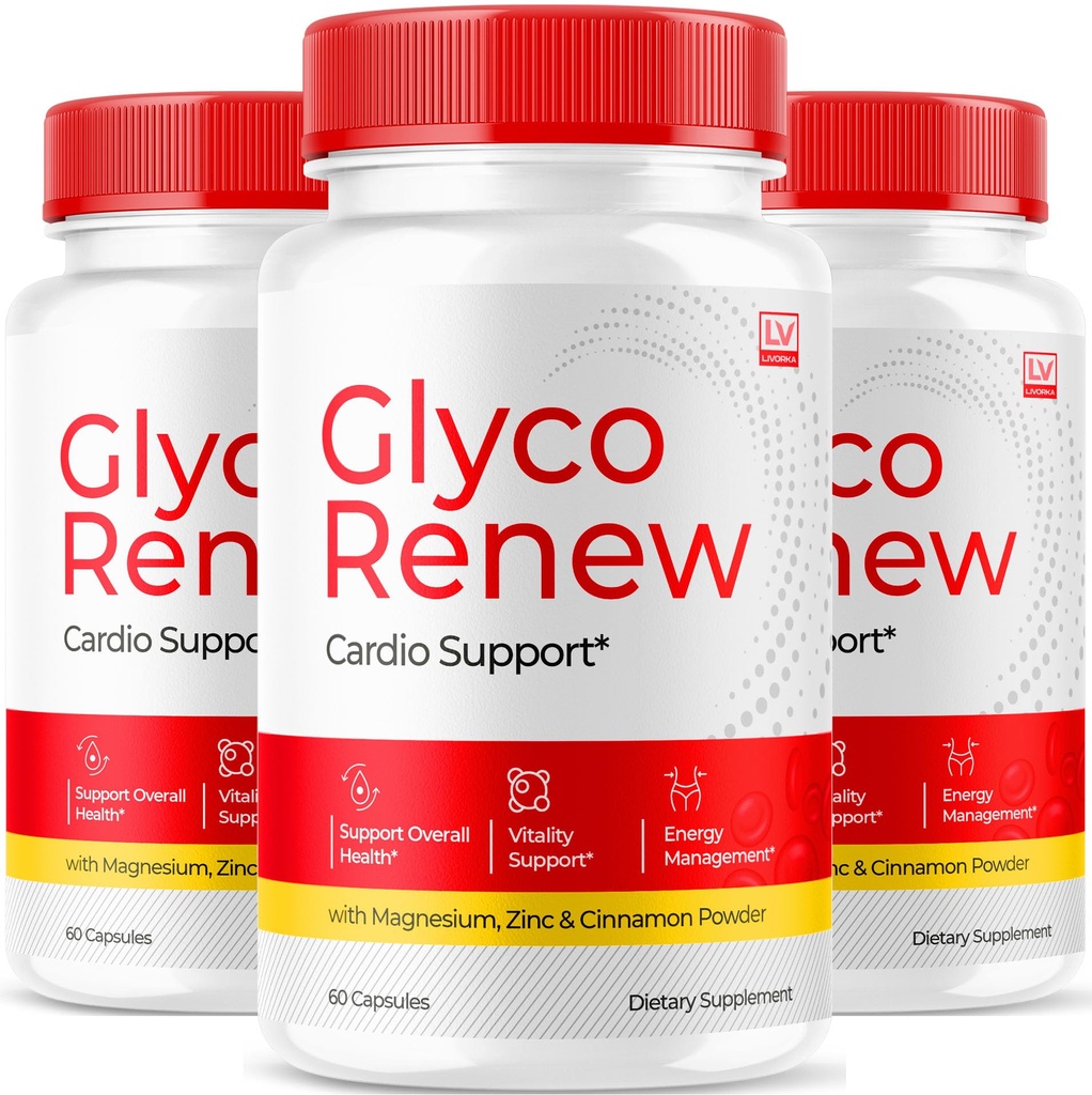 (3 Pack) Glyco Renew - Glyco Renew Blood Support, Glyco Renew Blood Support Pills, Ripped Glyco Renew Blood Support, Glyco Renew Pills, Glyco Renew Supplement, 90 Kapsler