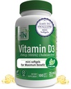 Health Thru Nutrition Vitamin D3 1.000iu 100 Mini Softgels for Maximum Benefit Grade i Organic EVOO Budd124; Immunforsvar Støtte