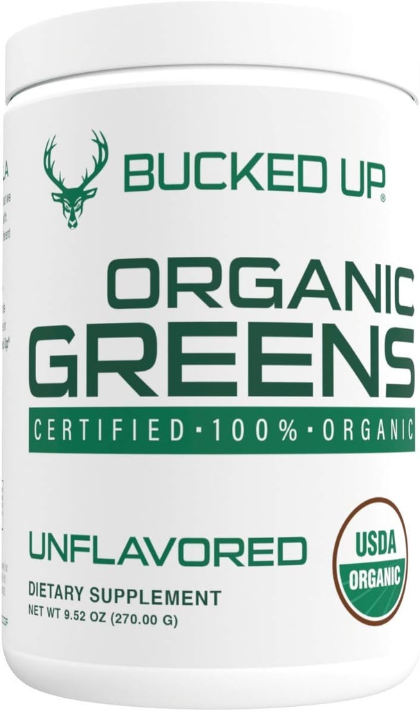 Greens Superfood Powder Unflavored Measures 124; 8 Mest essentielle blandet Grønne Measures 124; Certified 100% Organic Measures 124; Chlorella, Spinach, Kale, Spirulina, Alfalfa, Broccoli, Hvedegræs, & Barley Grass Measures 124; 30 SERV Measures 124; 9.52 OZ