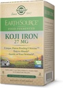 Solgar Earth Source Food Fermented Koji Iron 27mg, 30 Vegetabilske kapsler - Højere Absorption, Blow-Release Iron - Tunge på Maven - Non- GMO, Vegan, Gluten Free, Dairy Free, Kosher - 30 Serveringer