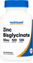 Nutricost Zink Bisglycinat (50mg) 120 Vegankapsler - GMO- Free, Gluten- Free Supplement