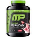 MusclePharm Combat 100% Whey Protein Powder, Strawberry Cream Flavor, Hurtig Inddrivelse & Muscle Gain med Whey Protein Isolate, High Protein Powder for kvinder & mænd, Gluten Free, 5 LB, 70 Servering