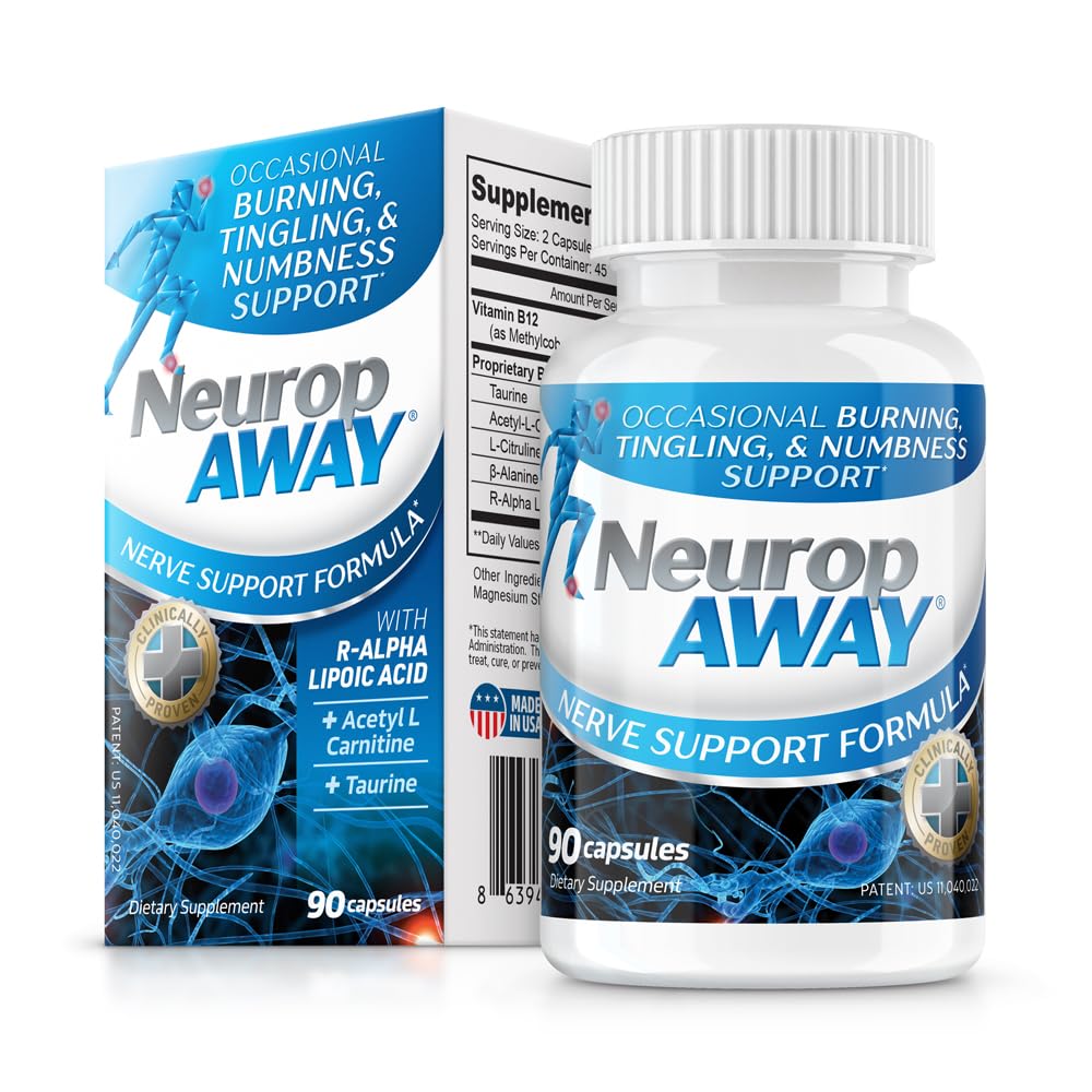 NeuropAWAY Nerve Support Formel 90 daglige kapsler