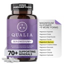 Qualia Magnesium- 124; Doctor- Formuleret. Premium Formel 124; Høj biotilgængelighed • 124; 10 former for Magnesium & 70 + mineraler • 124; Relaxed Mood, afslappende søvn, & Motion Recovery