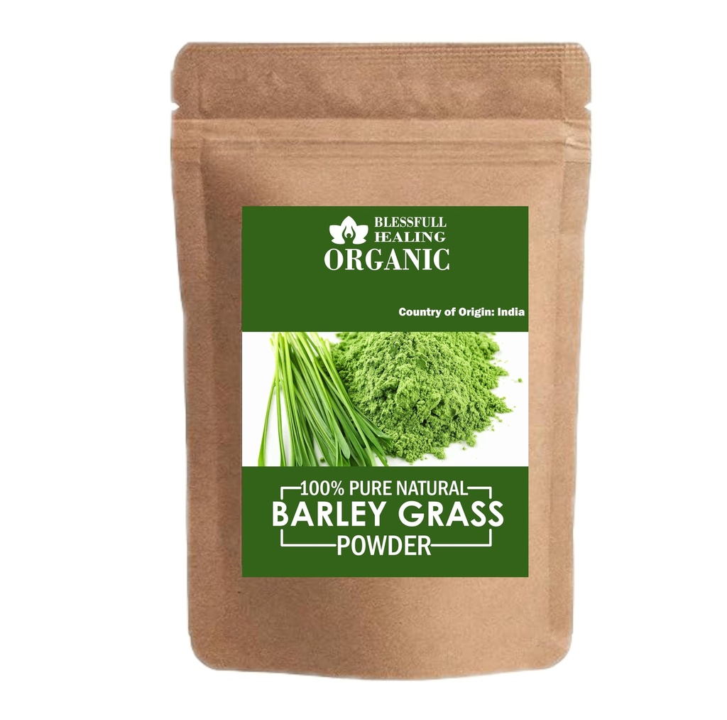 Blessfull Healing Organic 100% Pure Natural Barley Grass Powder | 100 Gram / 3.52 oz
