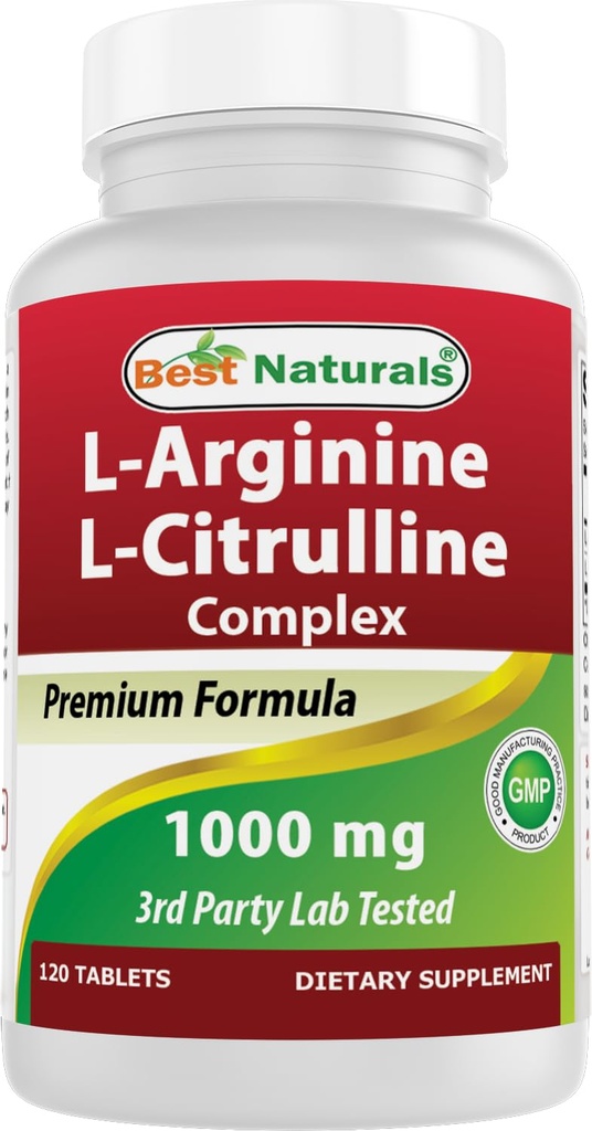 Bedste Naturals Arginin Citrulin Complex 1000 Mg 120 tabletter