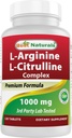 Bedste Naturals Arginin Citrulin Complex 1000 Mg 120 tabletter