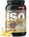 Ultimate Nutrition Whey Protein Isolate Powder med Glutamin Complex, ISO Sensation 93 - Whey Protein Powder med Tilføjet Colostrum til forbedret inddrivelse, Immunitet & Gut Health - Banana, 2lbs