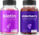 NutraChamps Biotin Gummies og Elderberry Gummies Bundle