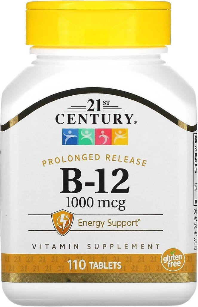 21st Century B 12 1000 mcg Prolonged Release Tablets, 110 Count
